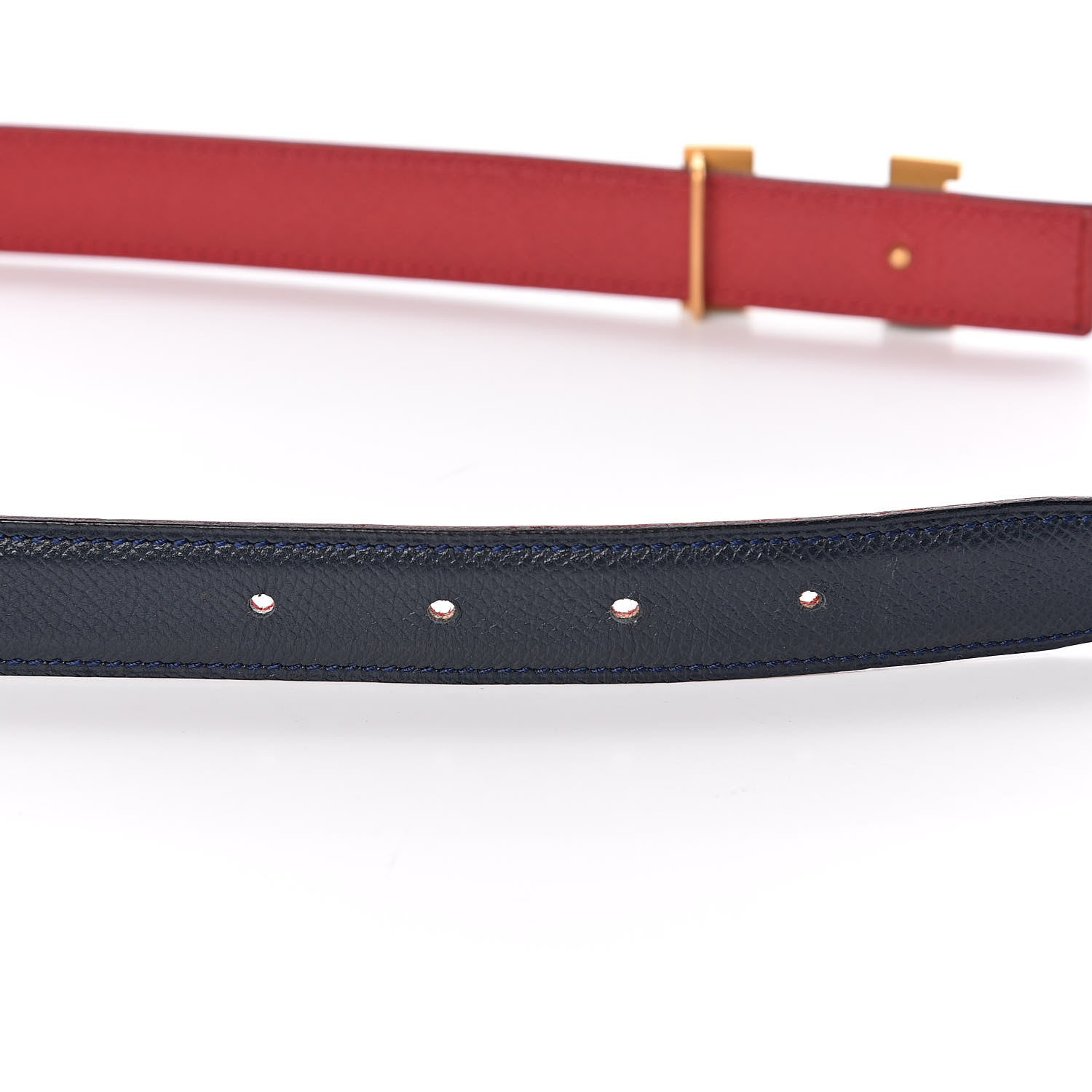 Hermes Courchevel 24mm Mini Constance H Belt 75 Rouge Vif 6 of 7