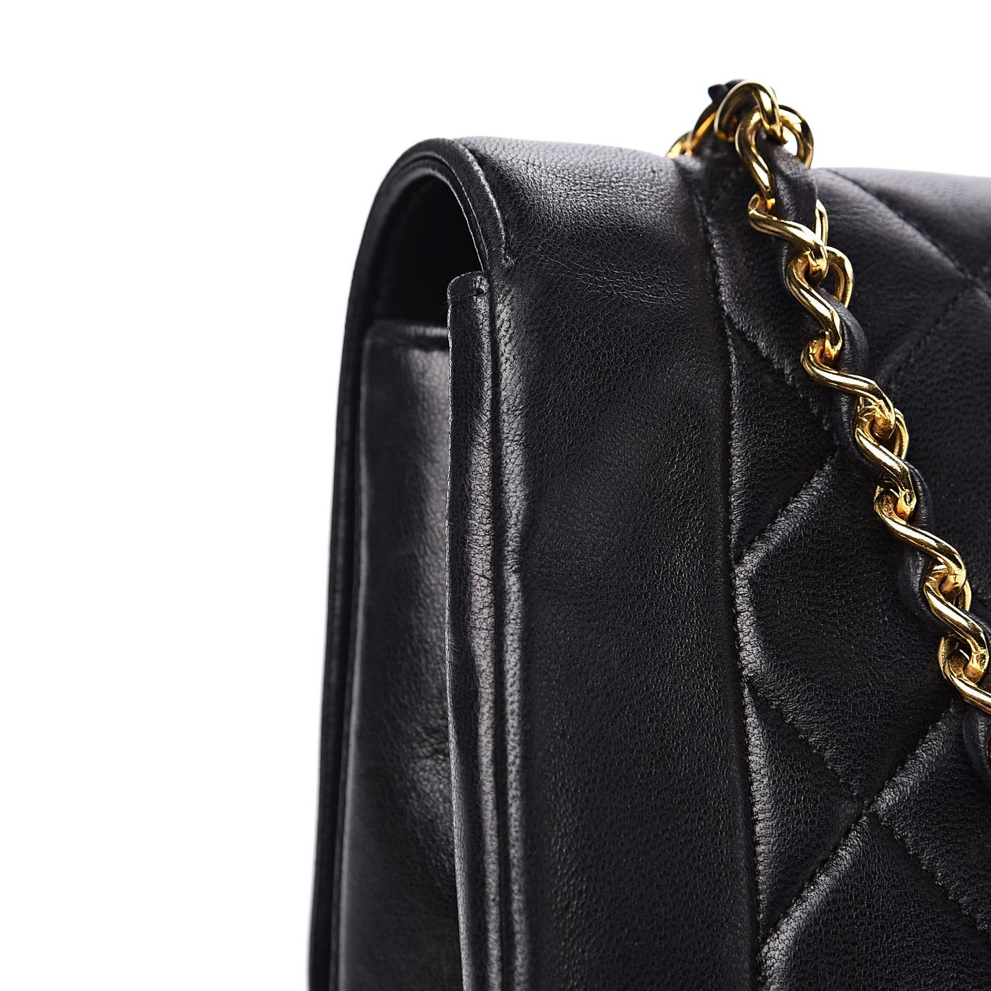 Lambskin Quilted Medium Single Flap Black