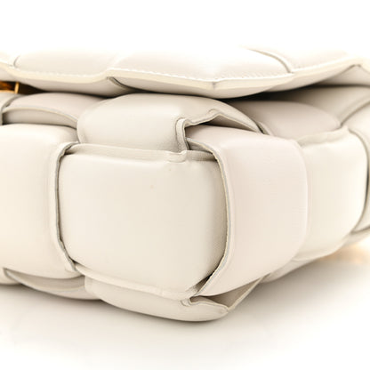 Bottega Veneta Lambskin Maxi Intreccio Padded Chain Cassette Crossbody Bag Chalk 10 of 13