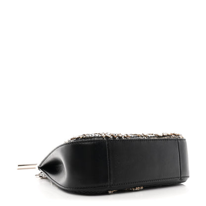 Alexander McQueen Lambskin Embellished Crystal Mini T-Bar Bag Black 4 of 10