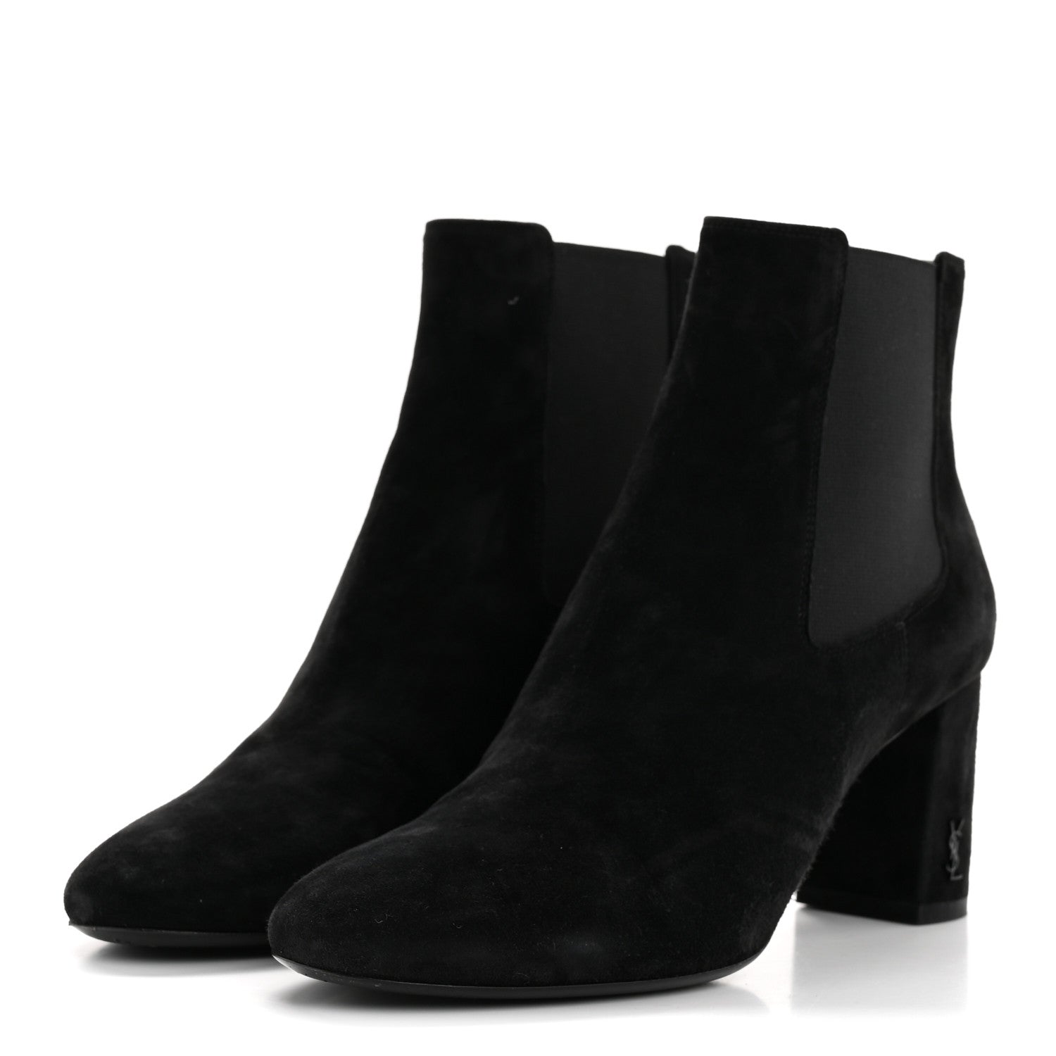 Saint Laurent Suede Loulou Pin Booties 36 Black 8 of 20