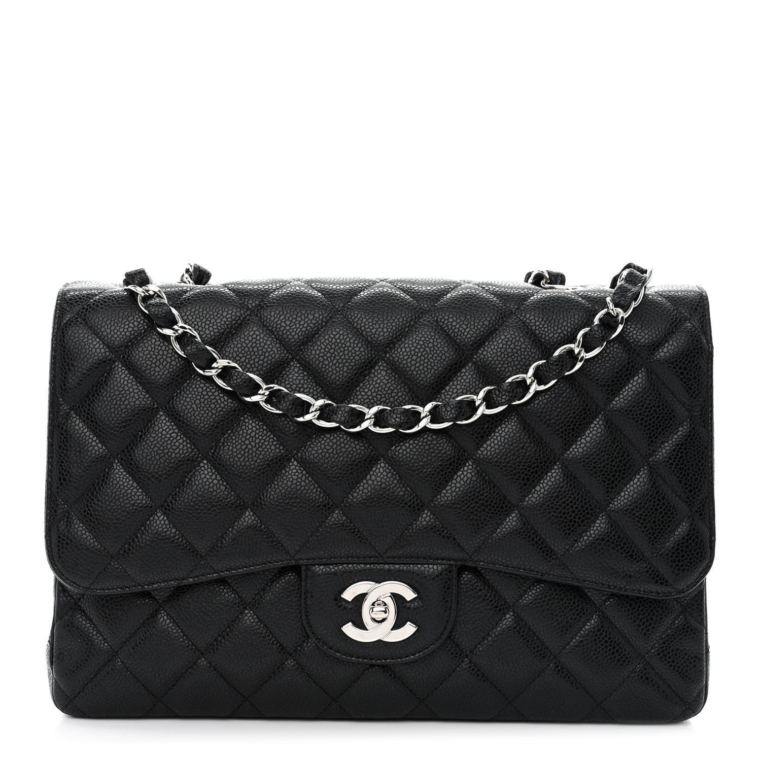 Chanel Caviar Quilted Jumbo Single Flap Black 1 of 11