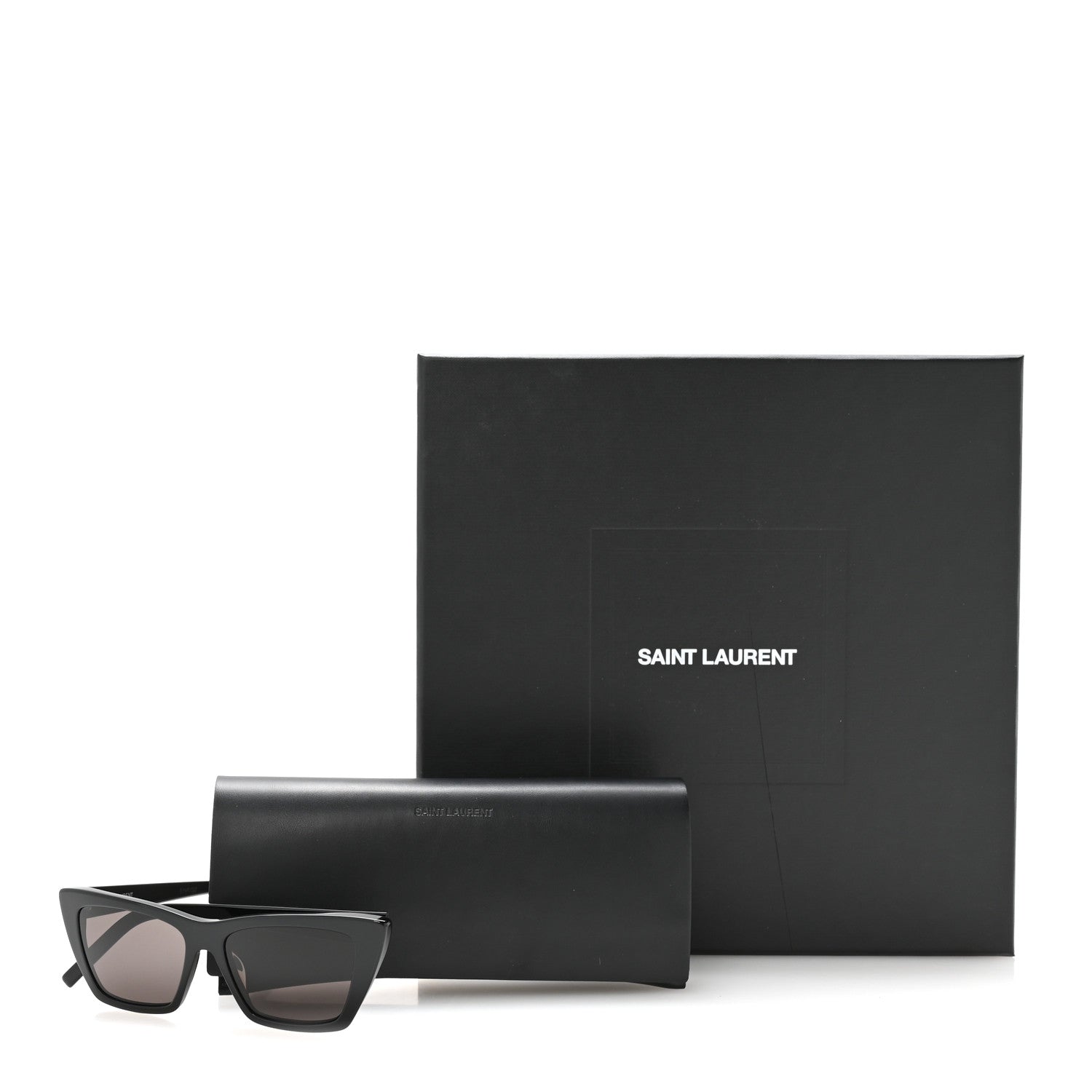 Saint Laurent Acetate Mica Cat Eye Sunglasses SL 276 Black 8 of 8