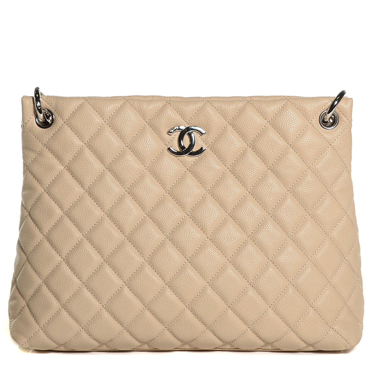 Caviar Easy Zip Tote Beige Clair