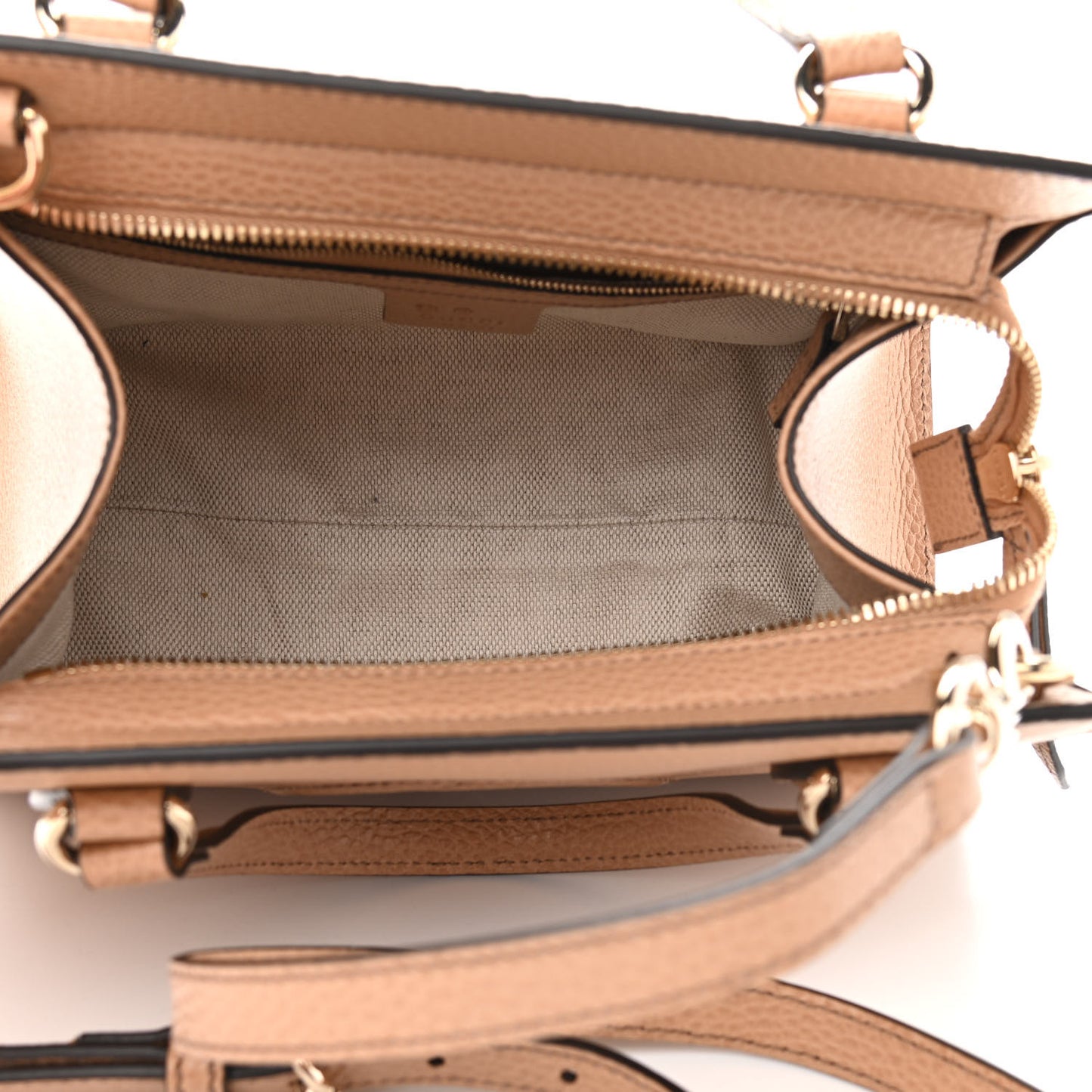 Dollar Calfskin Medium Soho Top Handle Satchel Camelia