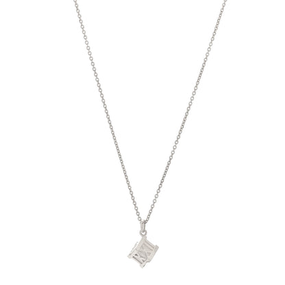 Tiffany Sterling Silver Atlas Cube Pendant Necklace 1 of 6