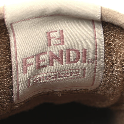 Fendi Suede Vitello Fendi Match Low Top Sneakers 37.5 Nudo White Garza Rosa 7 of 8