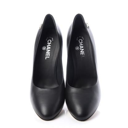 Chanel Lambskin CC Pumps 42 Black 5 of 11