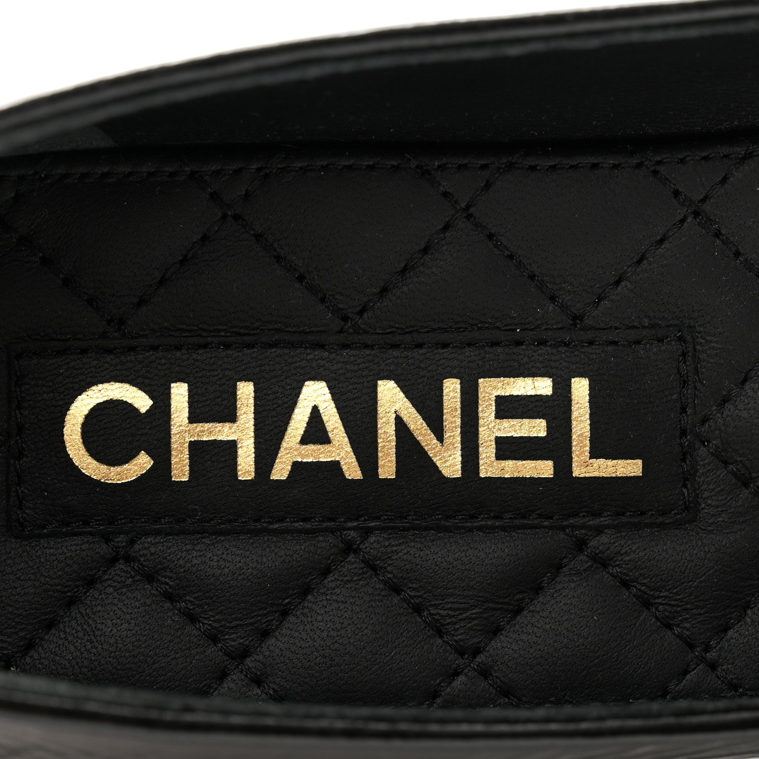 Chanel Shiny Lambskin Pearl Cap Toe Ankle Chain Ballerina Flats 39 Black 6 of 10