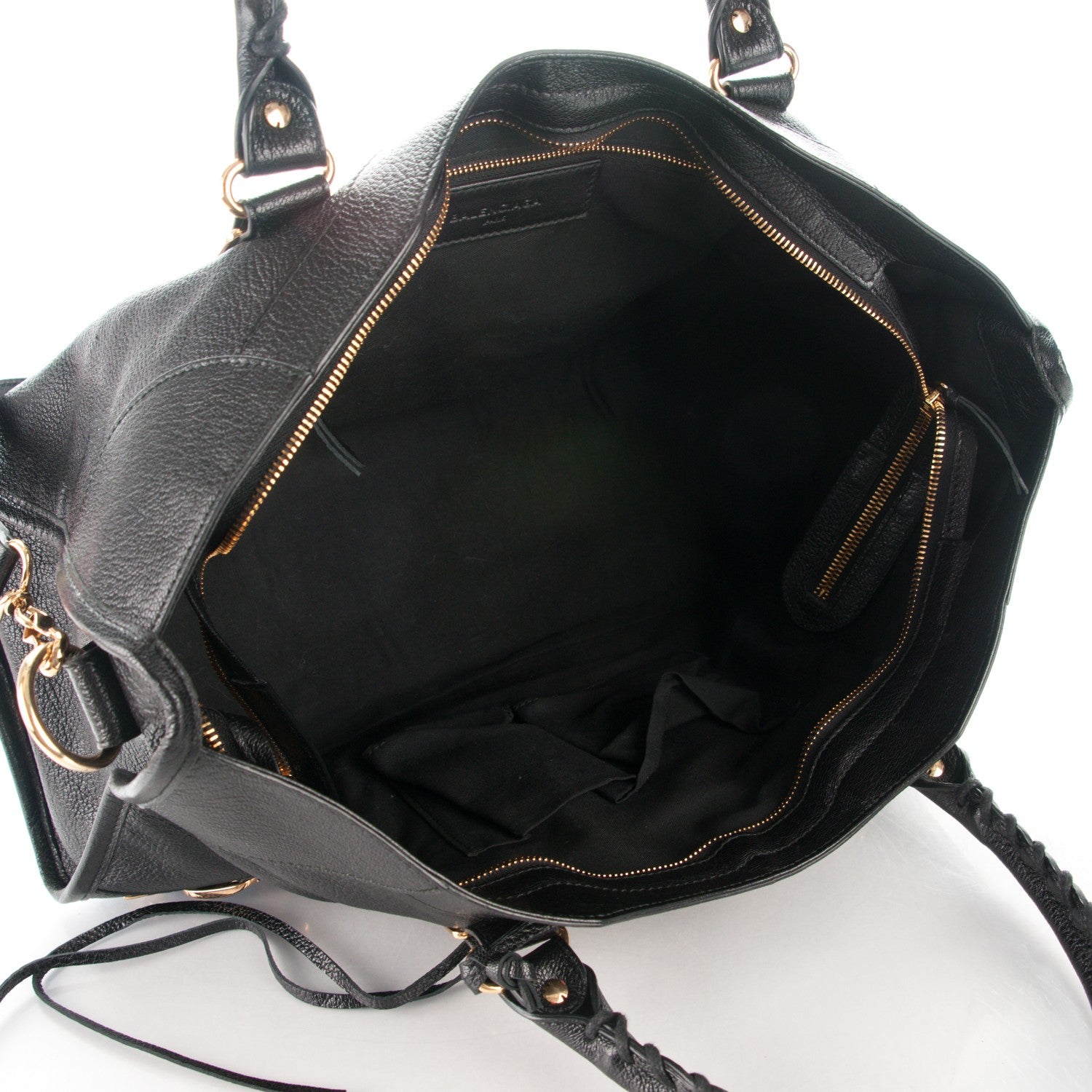 Balenciaga Chevre Gold Metallic Edge Hardware Part Time Black 5 of 7