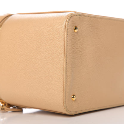 Chanel Caviar CC Vanity Train Case Beige 19 of 21