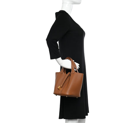 Hermes Taurillon Clemence Picotin Lock 18 PM Gold 2 of 11