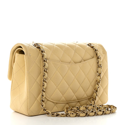 Chanel Caviar Quilted Small Double Flap Yellow 3 of 12