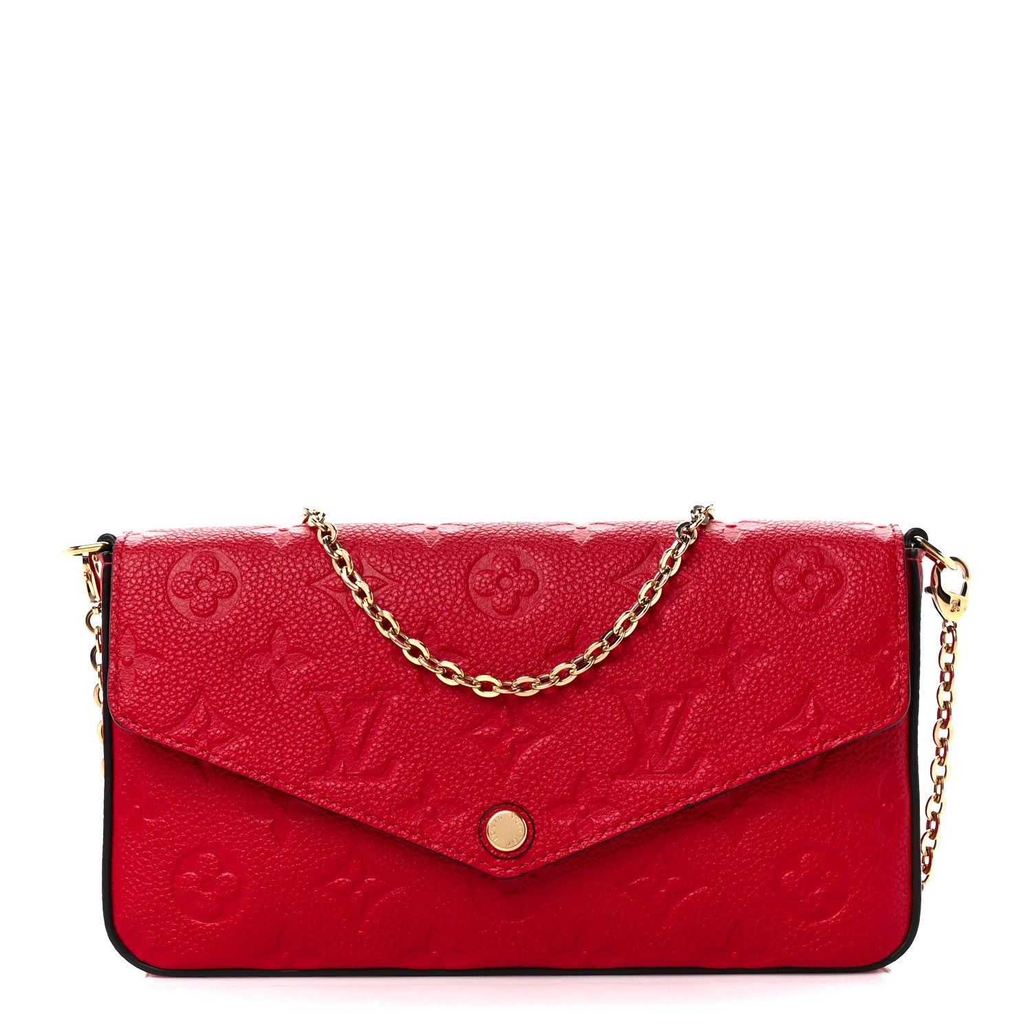 Louis Vuitton Empreinte Pochette Felicie Chain Wallet Scarlet 1 of 10