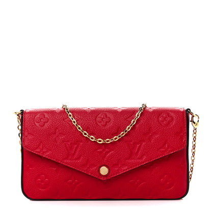 Louis Vuitton Empreinte Pochette Felicie Chain Wallet Scarlet 1 of 10