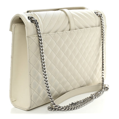 Saint Laurent Grain De Poudre Large Tri-Quilt Monogram Satchel Porcellana 3 of 11
