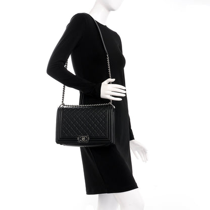 Chanel Calfskin Quilted New Medium Boy Flap Black 2 of 11