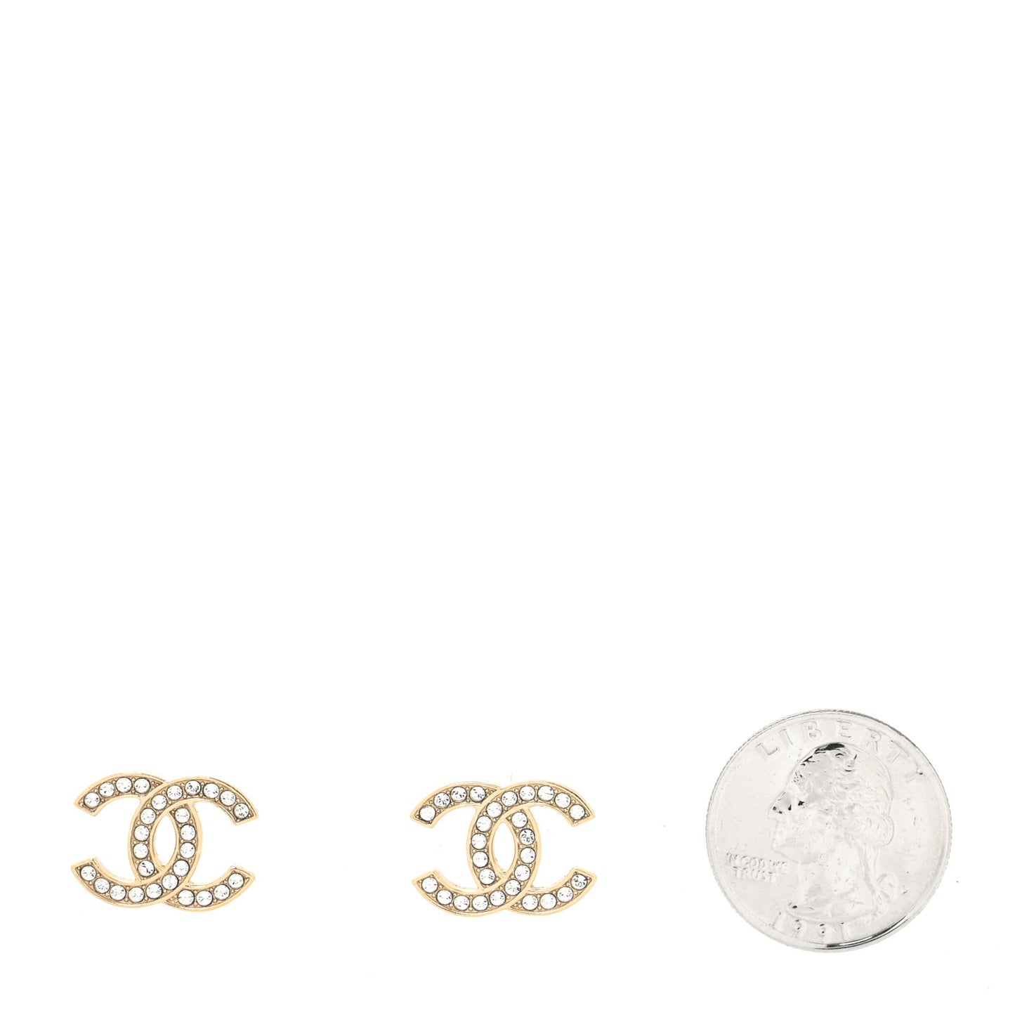 Crystal Pearl Bow-tiful CC Earrings Gold