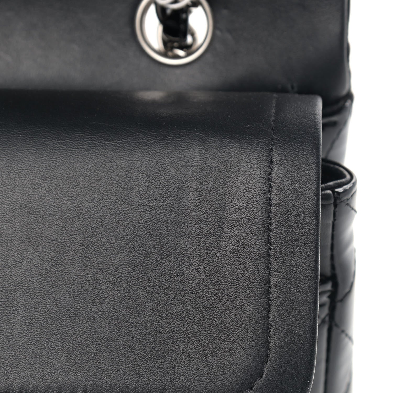 Chanel Patent Quilted Medium Double Flap Black 12 of 13