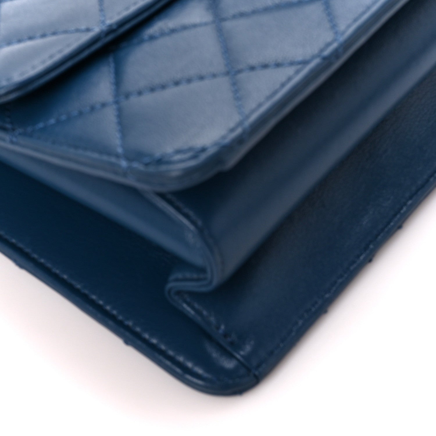 Chanel Sheepskin Quilted Beauty Lock Flap Blue 9 of 10