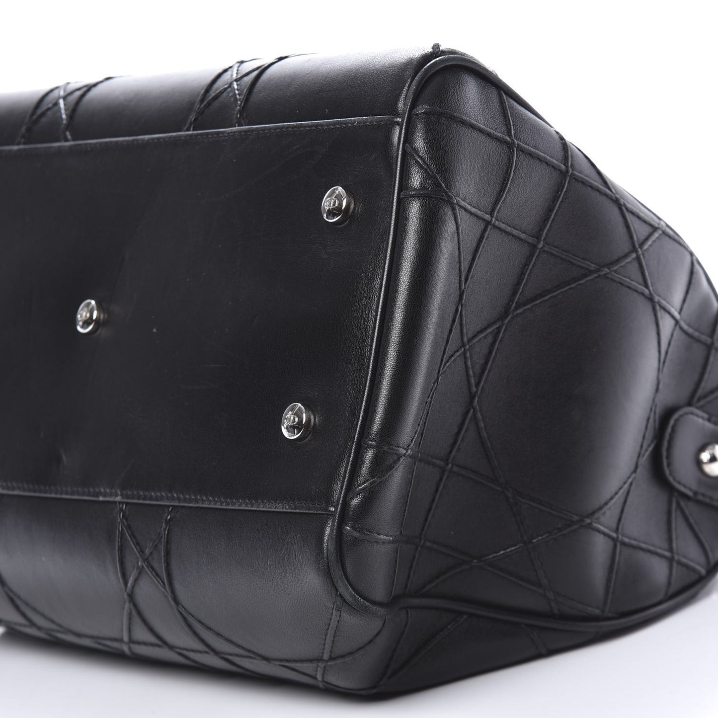 Lambskin Cannage Granville Polochon Black