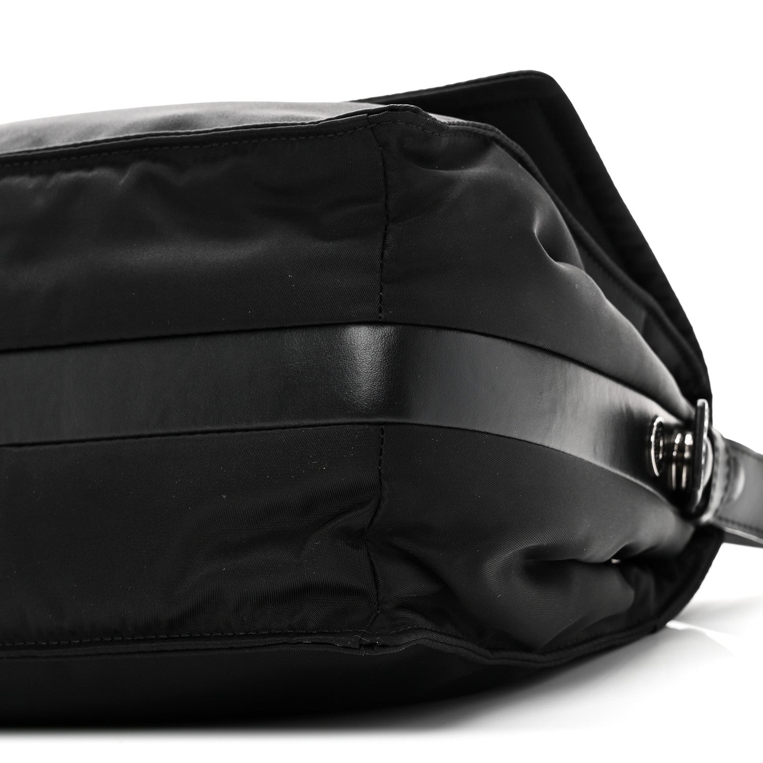 Prada Re-Nylon Vitello Padded Large Flap Shoulder Bag Black 9 of 9
