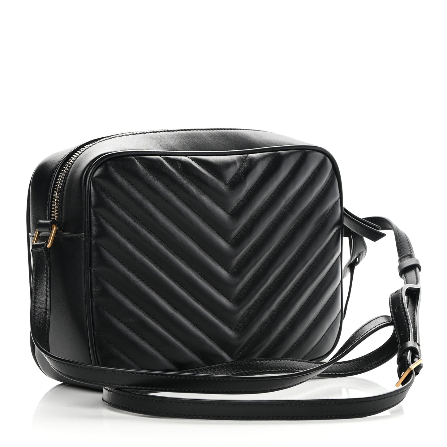 Calfskin Matelasse Monogram Lou Camera Bag Black
