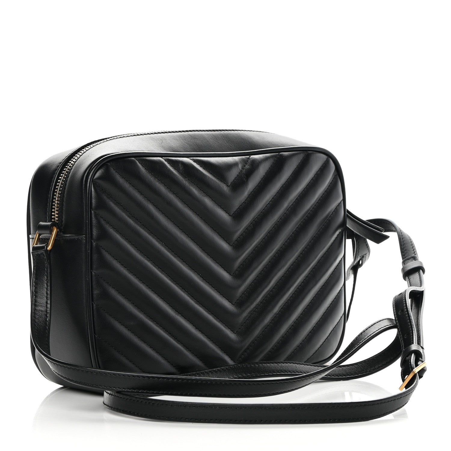 Saint Laurent Calfskin Matelasse Monogram Lou Camera Bag Black 3 of 10