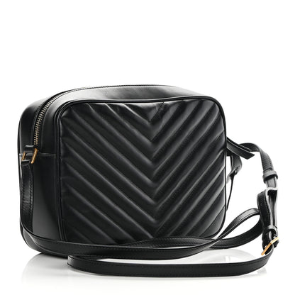 Saint Laurent Calfskin Matelasse Monogram Lou Camera Bag Black 3 of 10