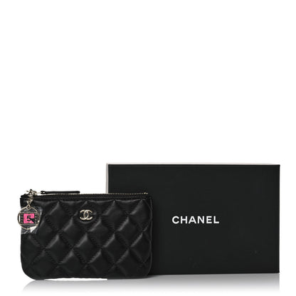 Chanel Lambskin Quilted Small No. 5 Cosmetic Case Black 11 of 11