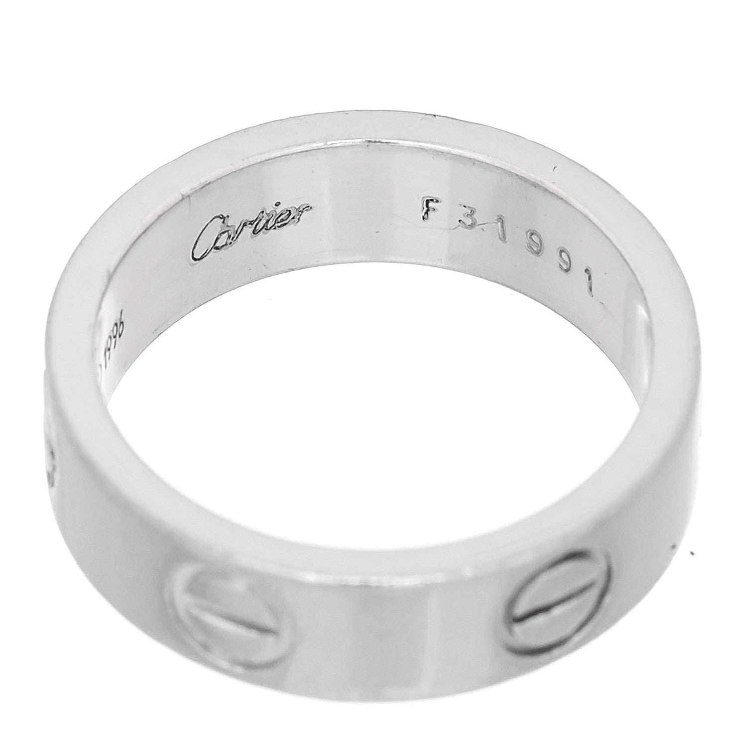 Cartier 18K White Gold 5.5mm LOVE Ring 52 6 5 of 5