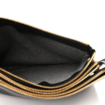 Celine Shiny Goatskin Large Trio Crossbody Bag Black 5 of 12