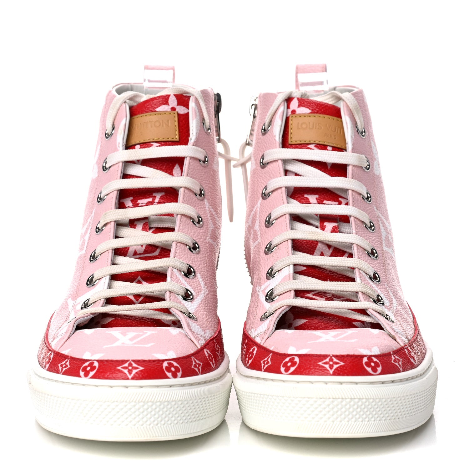 Louis Vuitton Monogram Giant Stellar Sneaker Boots 40 Rose Rouge 2 of 11