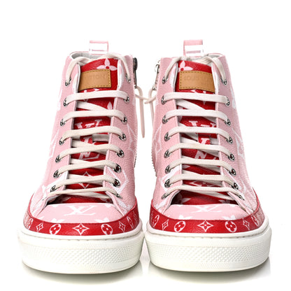 Louis Vuitton Monogram Giant Stellar Sneaker Boots 40 Rose Rouge 2 of 11