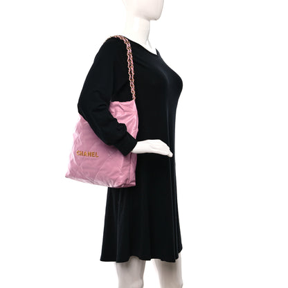 Chanel Shiny Calfskin Quilted Small Chanel 22 Pink 3 of 11