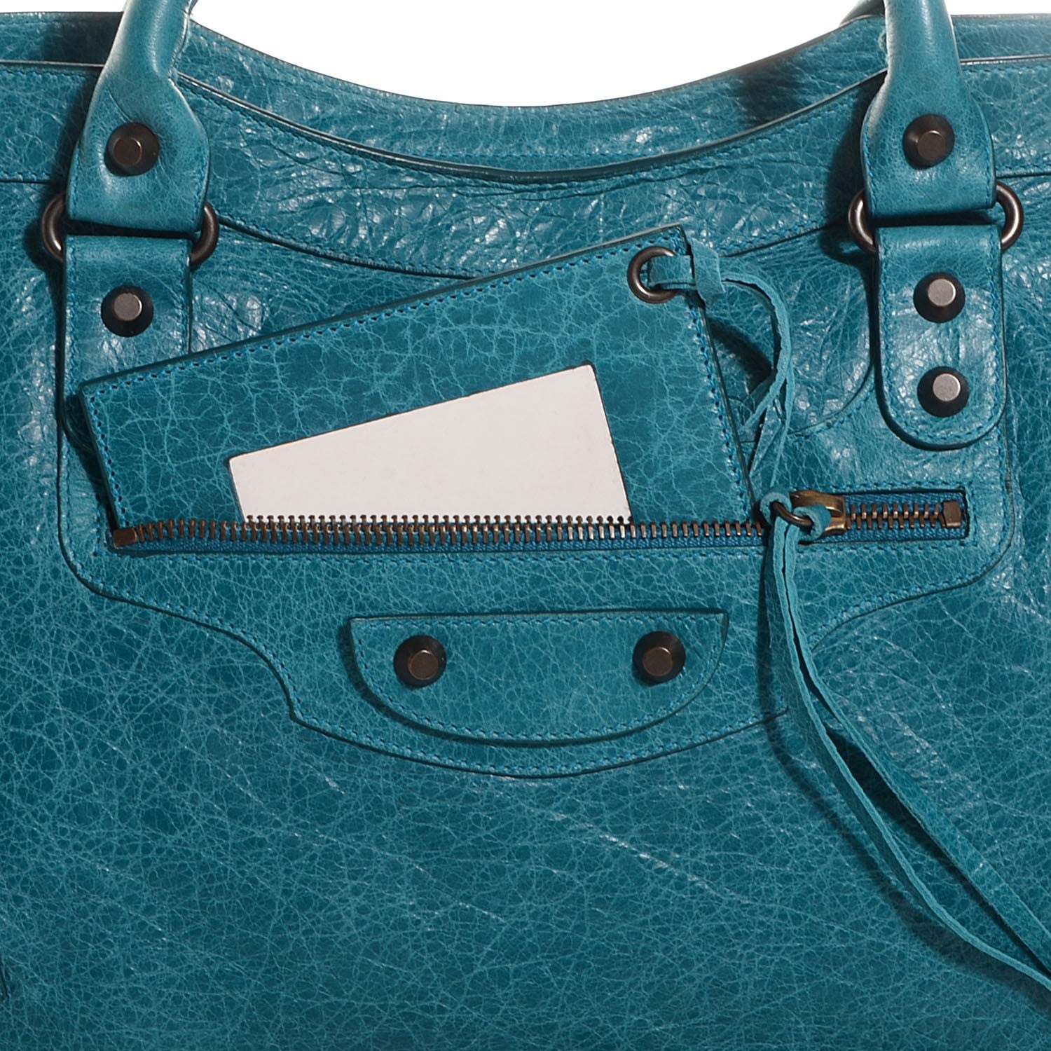 Balenciaga Agneau Classic Hardware City Bleu Paon 11 of 12