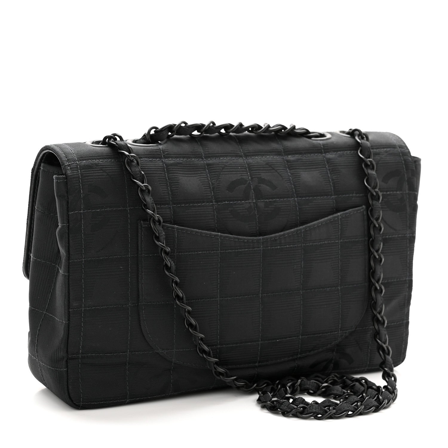 Chanel Nylon Medium Travel Flap Black 2 of 9
