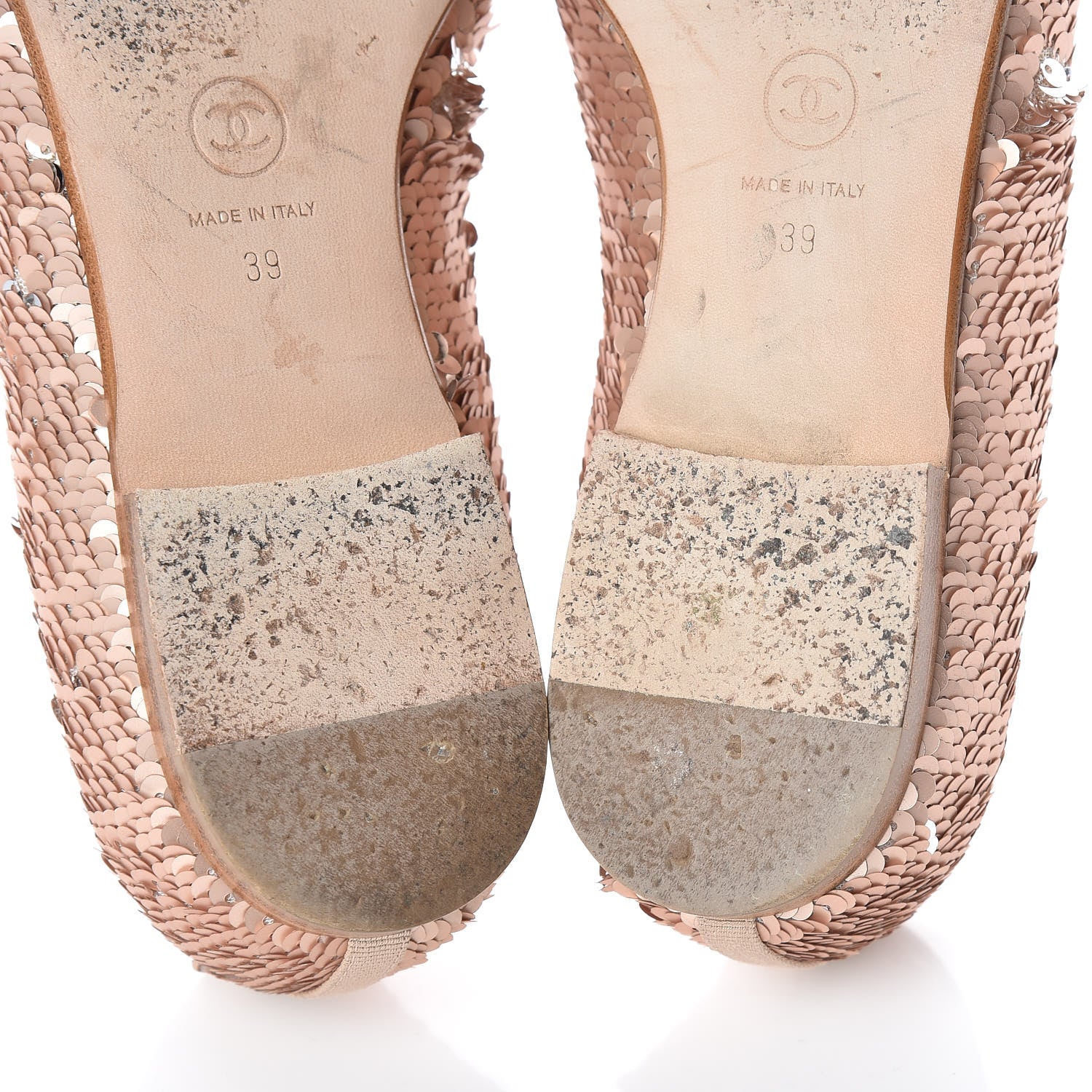 Chanel Sequin CC Moccasin Loafers 39 Pink 15 of 16
