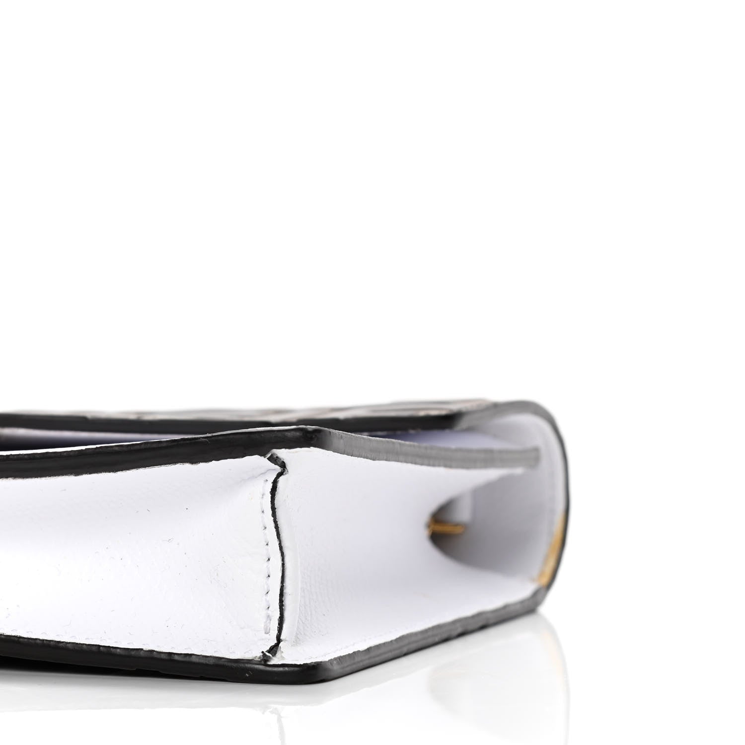 Fendi Vitello Cruise F is Fendi FF 1974 Embossed Medium Envelope Wallet On Chain Optical White Maya Black 11 of 16