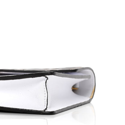 Fendi Vitello Cruise F is Fendi FF 1974 Embossed Medium Envelope Wallet On Chain Optical White Maya Black 11 of 16