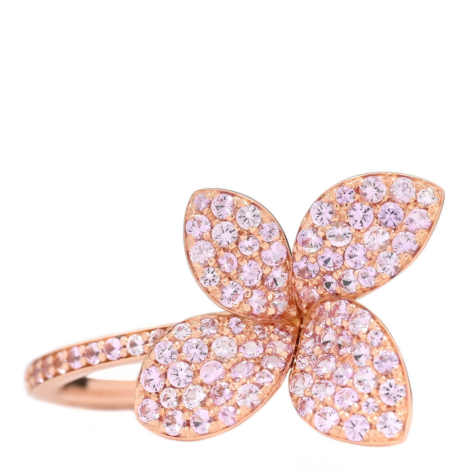Pasquale Bruni 18K Rose Gold Pink Sapphire Petit Garden Ring 54 6.75 1 of 5