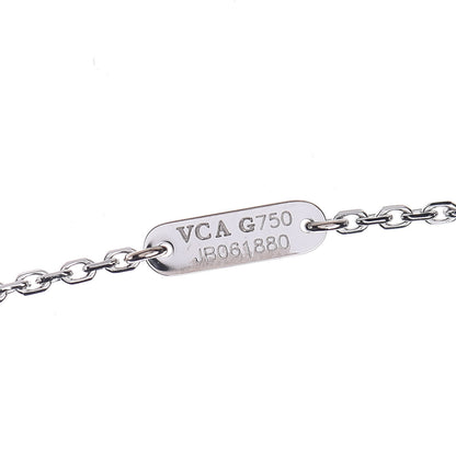 Van Cleef & Arpels 18K White Gold Mother of Pearl Vintage Alhambra Pendant Necklace 5 of 6