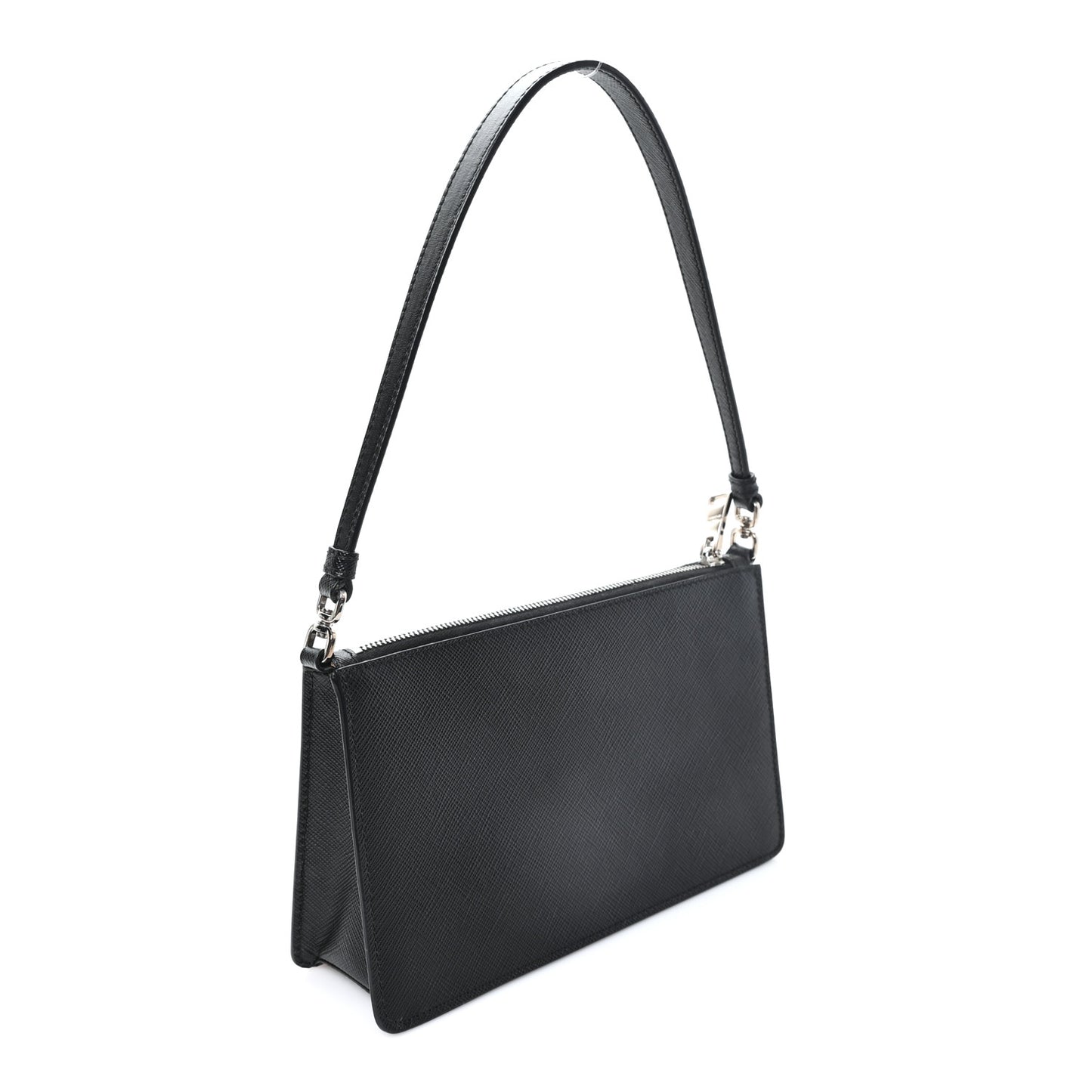 Saffiano Lux Mini Shoulder Bag Black