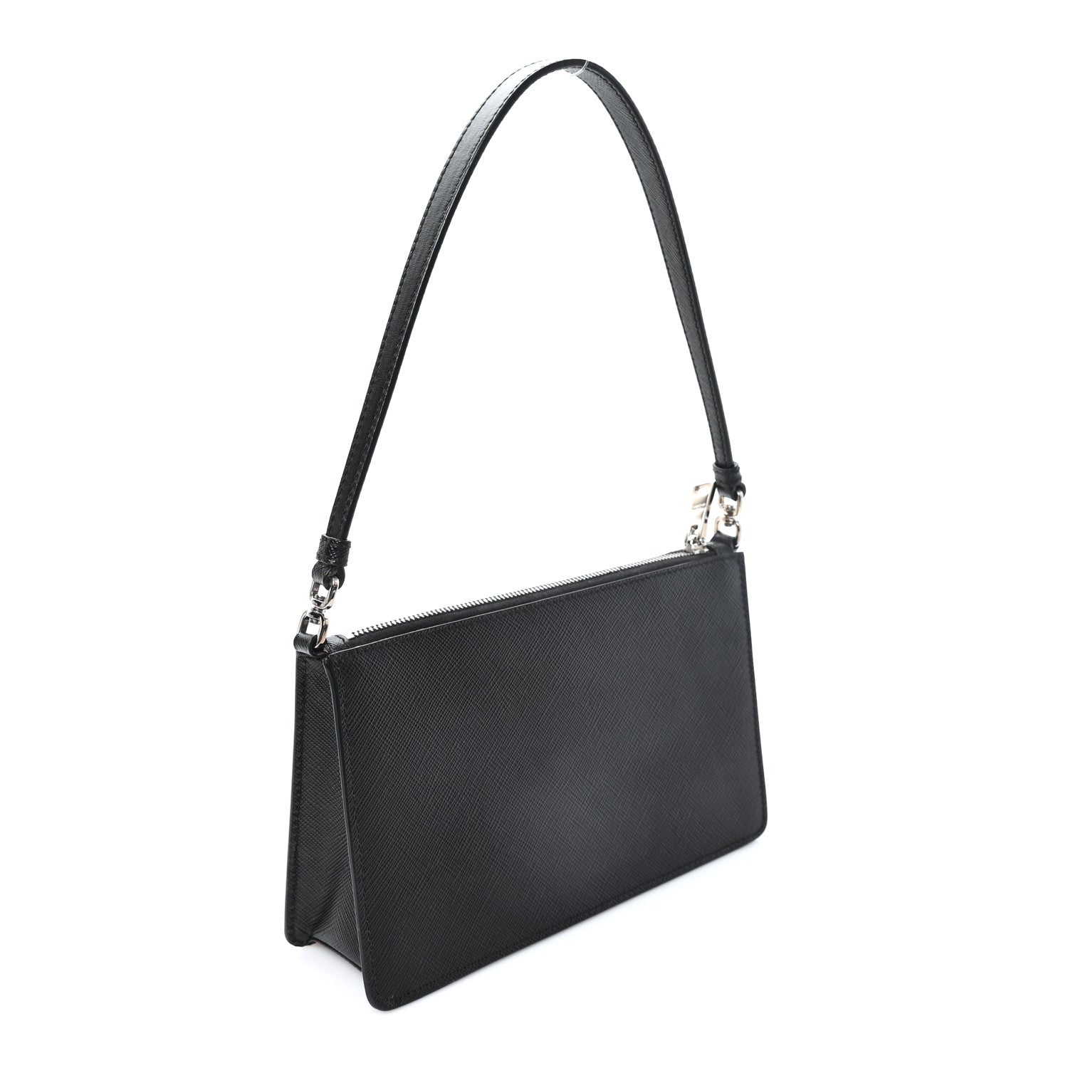 Prada Saffiano Lux Mini Shoulder Bag Black 3 of 11