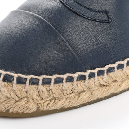 Chanel Lambskin CC Espadrilles 38 Navy 11 of 11
