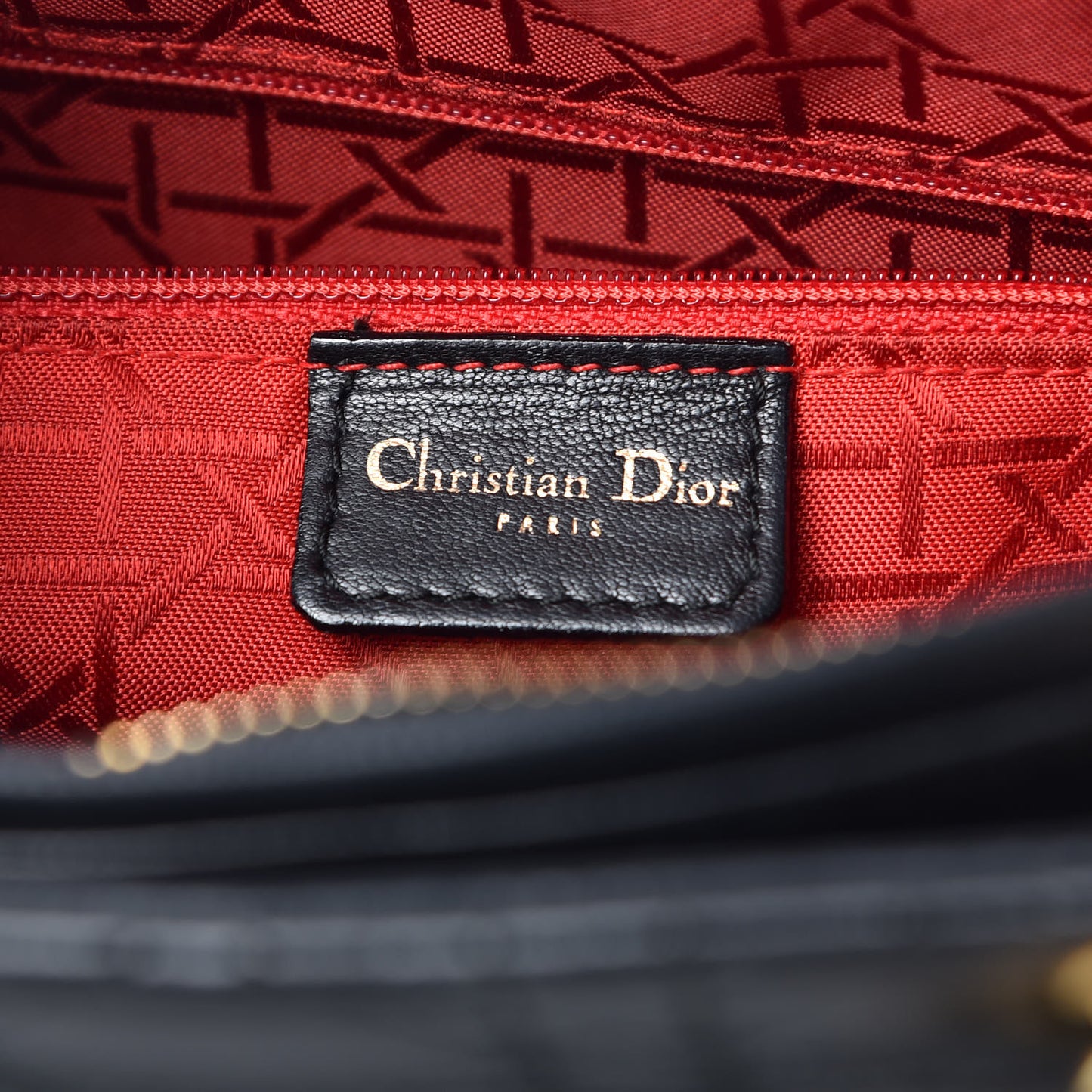 Lambskin Cannage Large Lady Dior Black