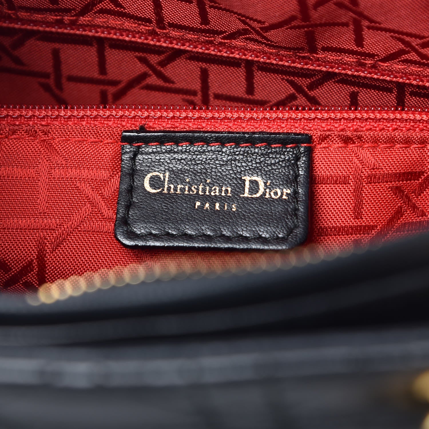 Christian Dior Lambskin Cannage Large Lady Dior Black 6 of 13