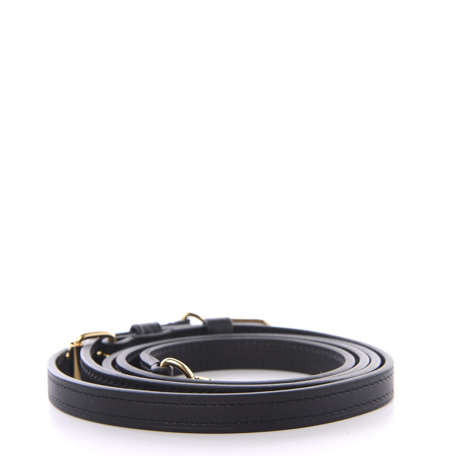 Louis Vuitton Calfskin 16mm Adjustable Shoulder Strap Black 2 of 3