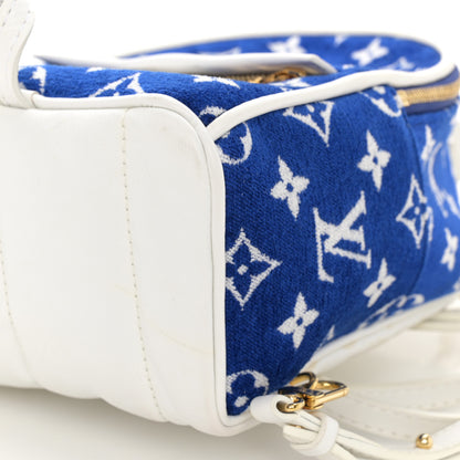 Louis Vuitton Jacquard Velvet Monogram Palm Springs Backpack Mini Blue 9 of 10