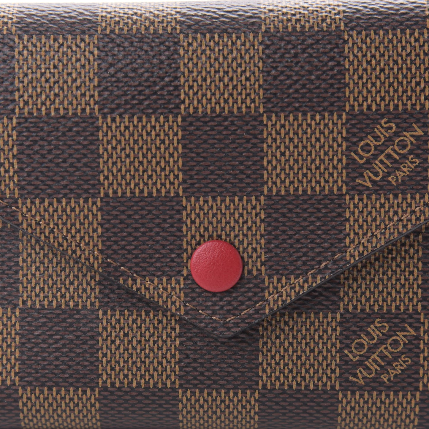Damier Ebene Victorine Wallet Red